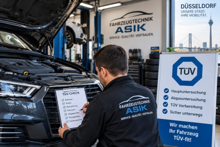 TÜV Vorbereitung und HU AU bei Fahrzeugtechnik Asik Düsseldorf